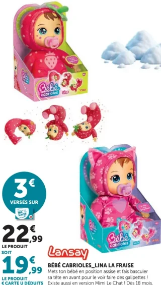 Poupée BÉBÉ CABRIOLES_LINA LA FRAISE Lansay