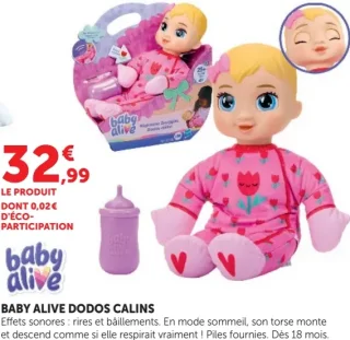 Poupée BABY ALIVE DODOS CALINS