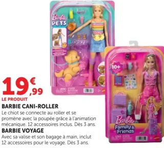 Poupée Barbie Cani-Roller ou Barbie Voyage