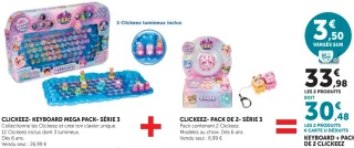 Clickeez- Keyboard Mega Pack - Série 3 + Clickeez- Pack de 2 - Série 3