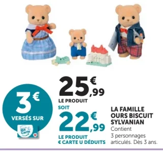 La famille ours biscuit Sylvanian