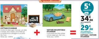 Cottage Sylvanian + Voiture décapotable Sylvanian