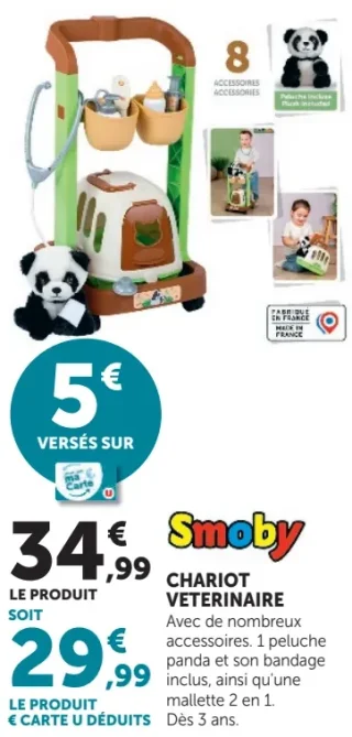 Smoby Chariot vétérinaire