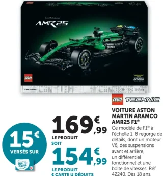 Lego Technic Voiture Aston Martin Aramco AMR25 F1