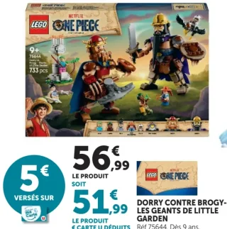 Lego One Piece Dorry contre Brogy-les géants de Little Garden