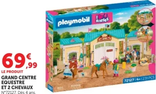 Playmobil I Love Horses Grand Centre Équestre et 2 Chevaux