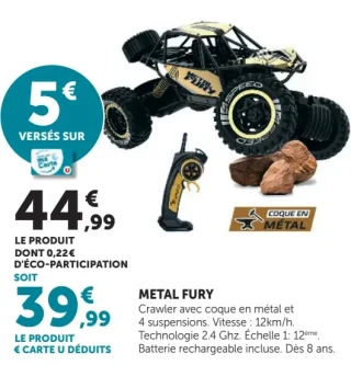 Voiture télécommandée Metal Fury Crawler