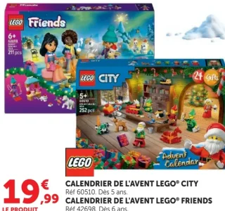 Calendrier de l'Avent LEGO City ou Friends