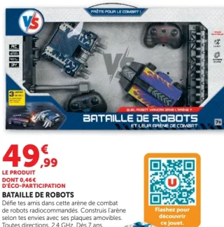 Bataille de robots et leur arène de combat