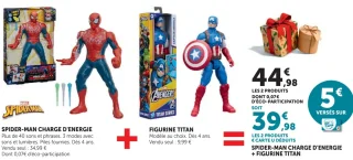 Spider-Man Charge d'Energie + Figurine Titan Marvel