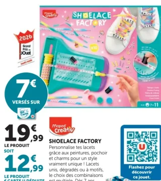 Atelier de personnalisation de lacets Shoelace Factory Maped Creativ