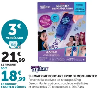 Coffret tatouages Shimmer Me Body Art KPOP Demon Hunters Cool Maker