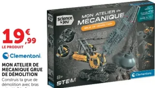 Mon atelier de mécanique grue de démolition Clementoni
