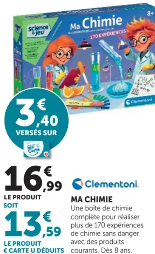Boîte de chimie Ma Chimie Clementoni