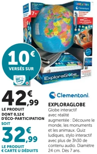 Globe interactif Exploraglobe Clementoni