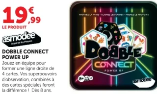 Jeu de cartes Dobble Connect Power Up Asmodee