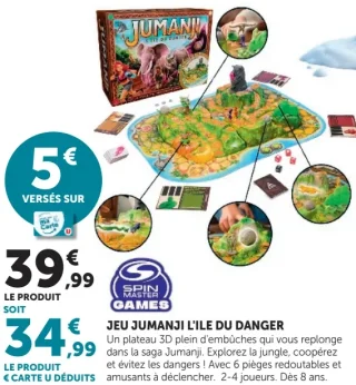 Jeu Jumanji L'île du danger Spin Master Games