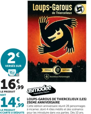 Jeu de société Les Loups-Garous de Thiercelieux 25ème Anniversaire Asmodee