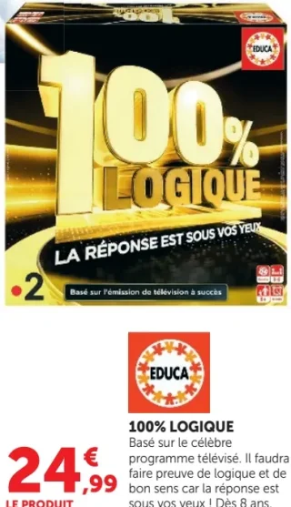 Jeu 100% Logique Educa