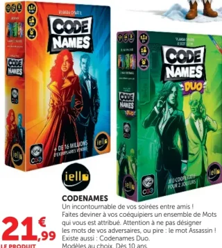 Jeu de société Codenames ou Codenames Duo