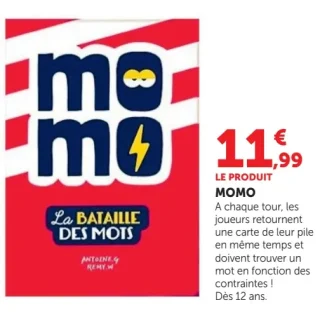 Jeu de société MoMo La Bataille des Mots