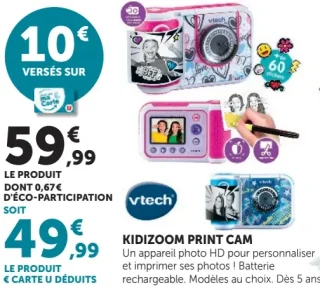 Appareil photo enfant Kidizoom Print Cam Vtech