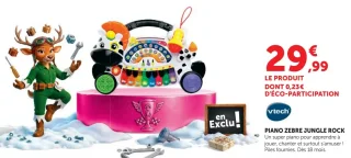 PIANO ZEBRE JUNGLE ROCK Vtech