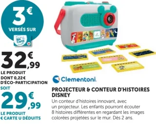 PROJECTEUR & CONTEUR D'HISTOIRES DISNEY Clementoni