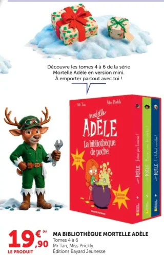 Coffret livres Ma bibliothèque Mortelle Adèle Tomes 4 à 6 Éditions Bayard Jeunesse