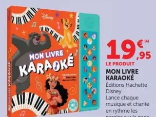 Livre Mon Livre Karaoké Disney Éditions Hachette