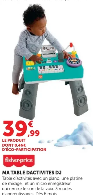 Fisher-Price Ma Table d'Activités DJ
