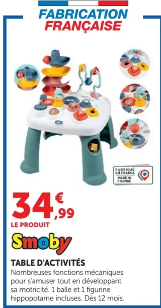 Smoby Table d'Activités