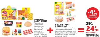 Pack Slime Mart Basket Burger + Small Shopping Bag