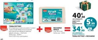 Pack Terra Pottery + Recharge Argile Maped Creativ