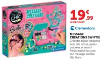 Coffret bijoux Crazy Chic Message Creations Swiftie Clementoni