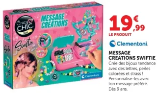 Coffret bijoux Crazy Chic Message Creations Swiftie Clementoni