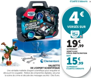 Valisette de l'expert scientifique Clementoni