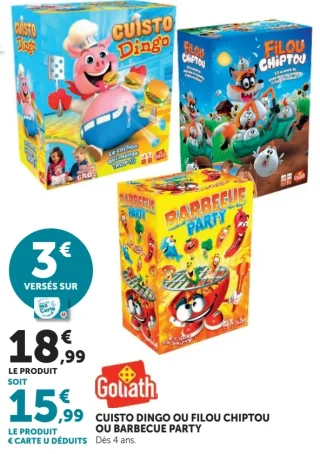 Jeu de société Cuisto Dingo ou Filou Chiptou ou Barbecue Party Goliath