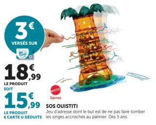 Jeu de société SOS Ouistiti Mattel Games