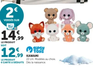 Peluche Kawami Gipsy Toys 22 cm