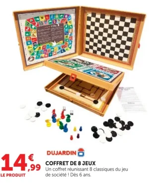 Coffret de 8 jeux Dujardin