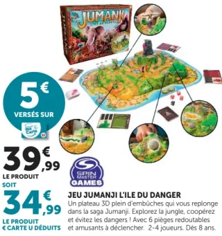 Jeu Jumanji L'île du danger