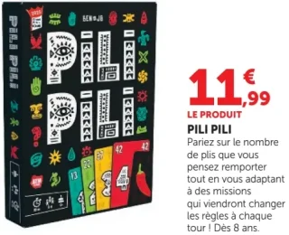Jeu de cartes Pili Pili