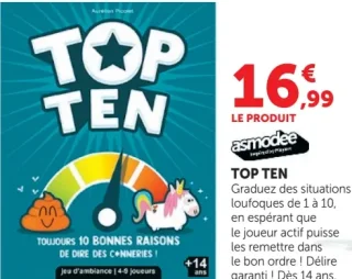 Jeu d'ambiance Top Ten Asmodee