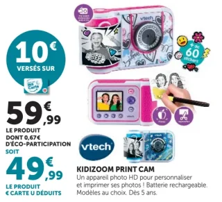 Appareil photo HD Kidizoom Print Cam Vtech