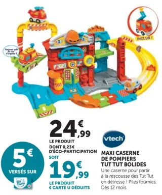 Maxi caserne de pompiers Tut Tut Bolides Vtech