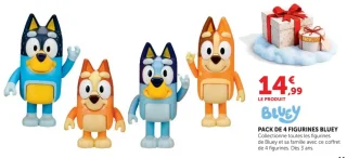 Pack de 4 figurines Bluey