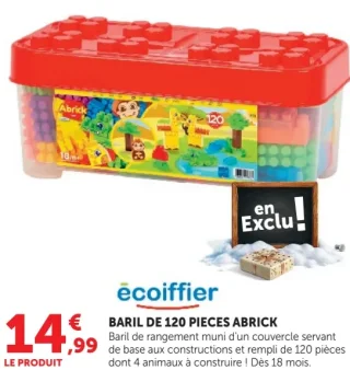 Baril de 120 pièces Abrick Écoiffier