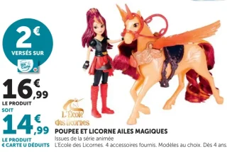 Poupée et licorne ailes magiques L'École des licornes