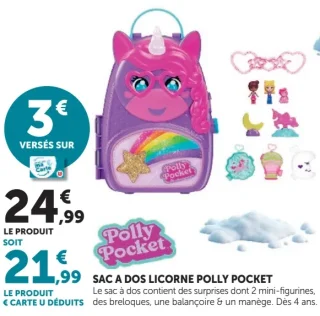Sac à dos Licorne Polly Pocket